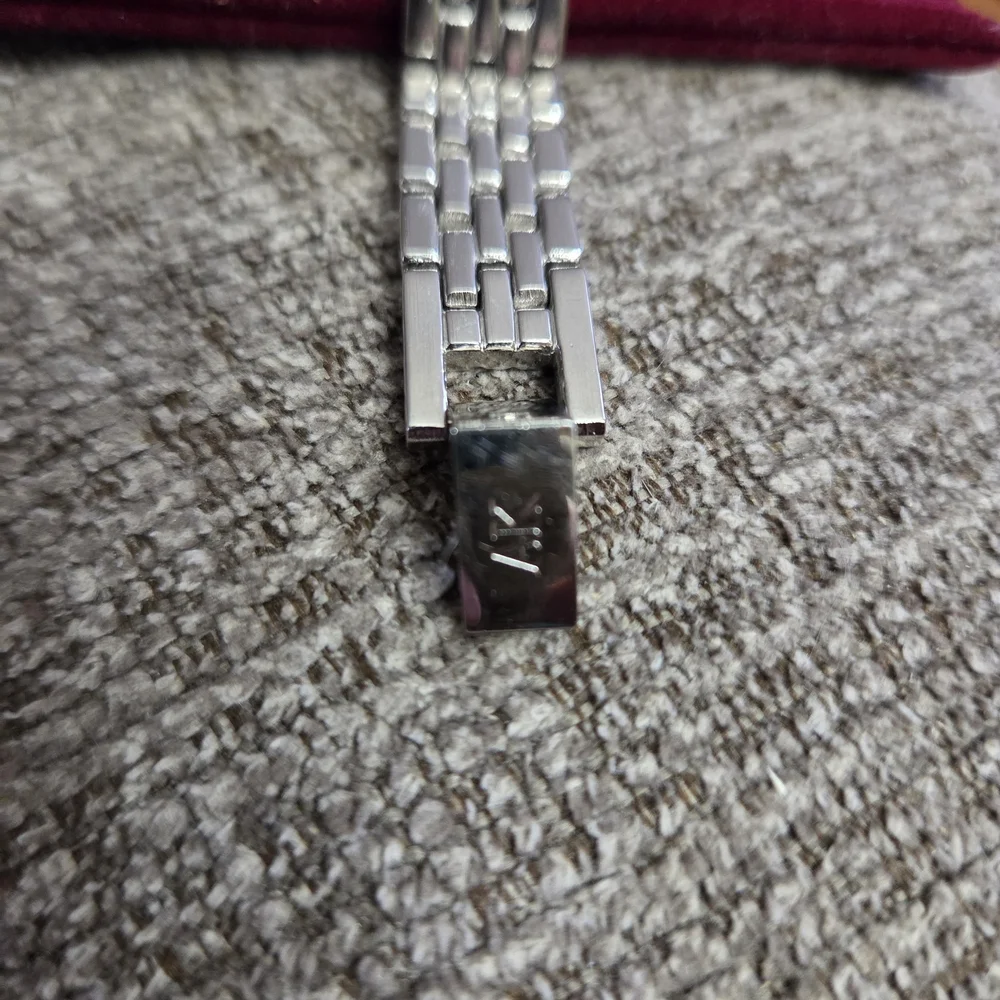 Anne Klein Silver Tone Bracelet Watch with Black Dial - Picture 4 of 7